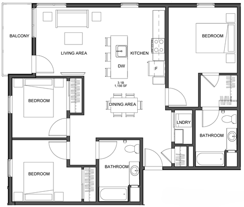 a blueprint of a floor plan of a house